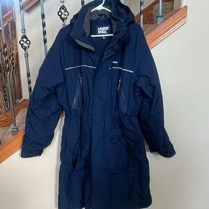 COPY - Mens never worn like canoe, navy blue parka from Lands’ End